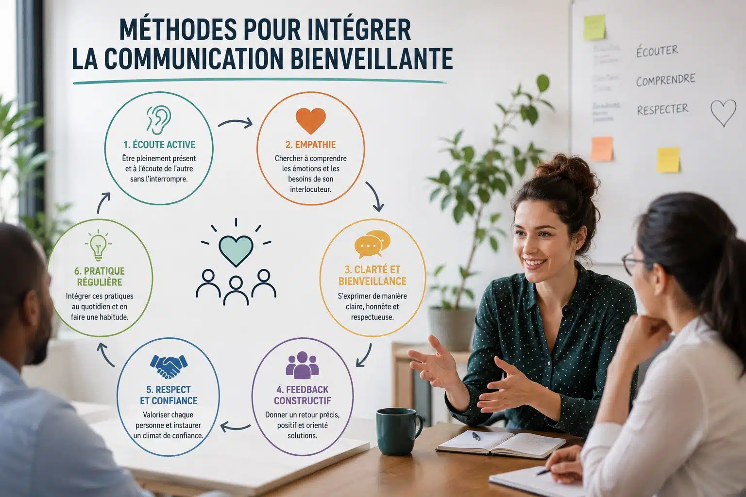 Méthodes pour intégrer la communication bienveillante