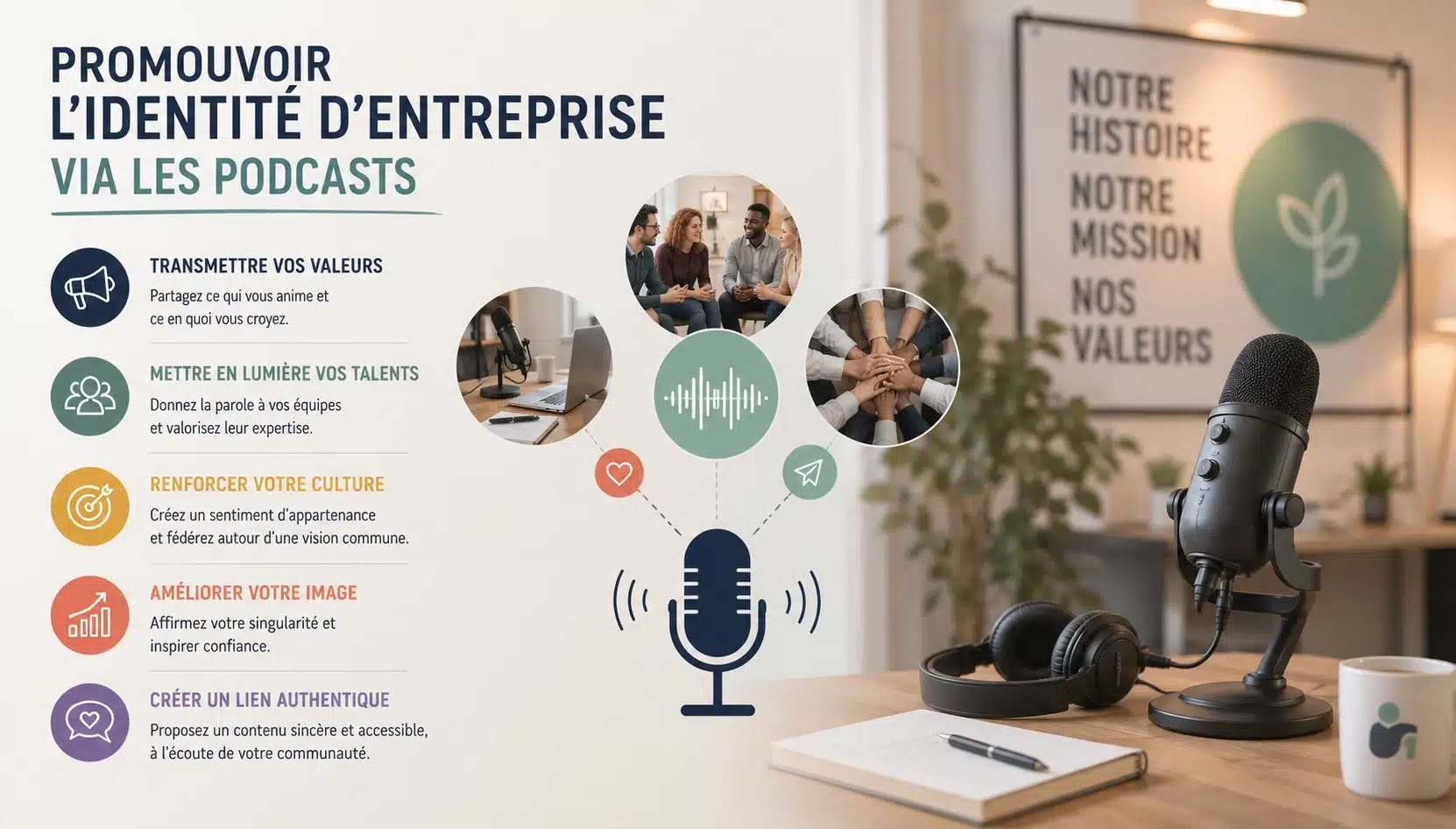 Promouvoir l'identité d'entreprise via les podcasts