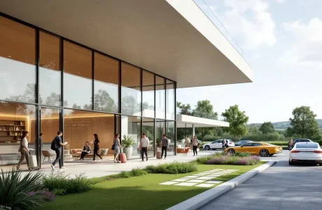 découvrez notre nouvel hôtel d'entreprises de 1 200 m² en projet, idéalement situé à proximité du mans. un espace moderne et flexible conçu pour répondre aux besoins des professionnels et stimuler la coopération. restez connecté avec le développement économique de la région.