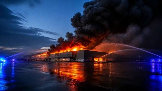 Spectaculaire incendie d'une entreprise en Seine-et-Marne : 200 pompiers mobilisés pour maîtriser le feu