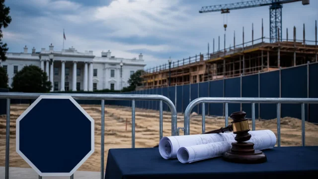 « Une honte nationale » : la justice suspend le chantier de la salle de bal à la Maison Blanche, Donald...
