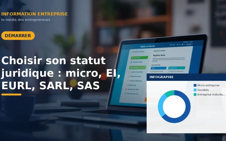 Choisir son statut juridique : micro, EI, EURL, SARL, SAS