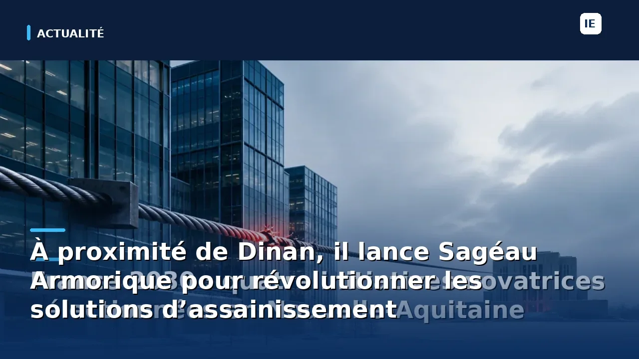 À proximité de Dinan, il lance Sagéau Armorique pour révolutionner les solutions d’assainissement