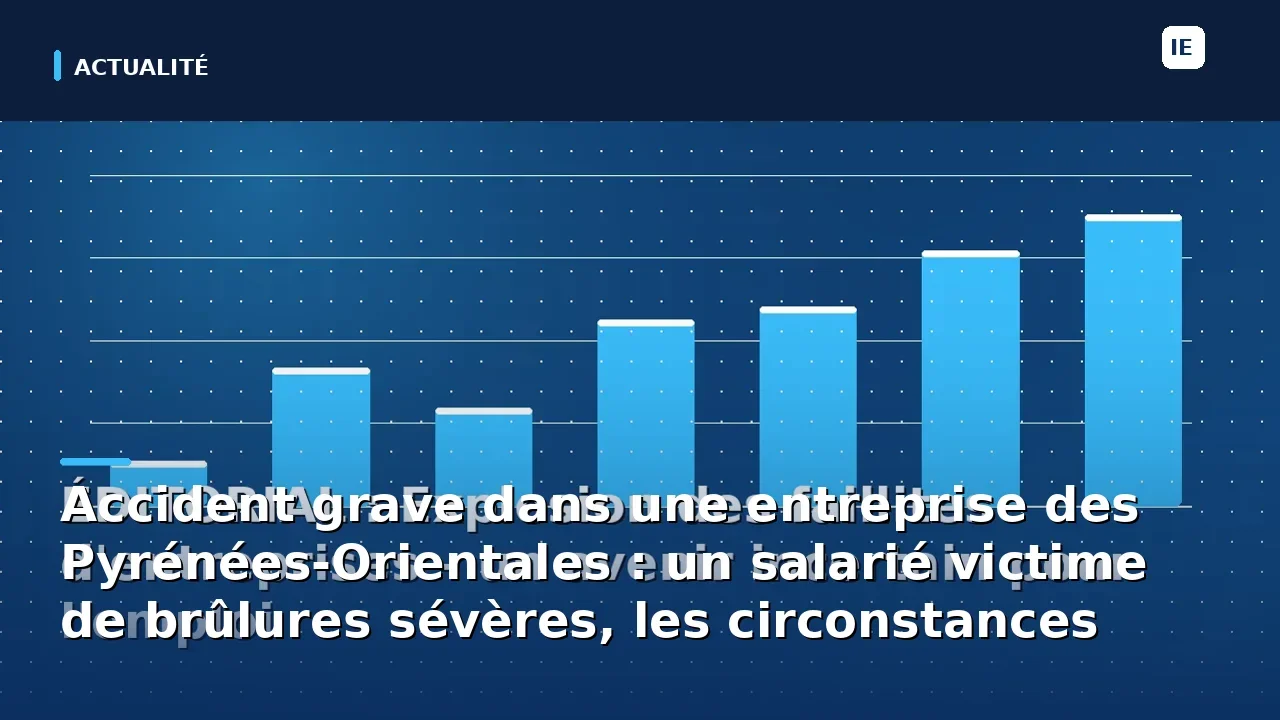 Accident grave dans une entreprise des Pyrénées-Orientales : un salarié victime de brûlures sévères, les…