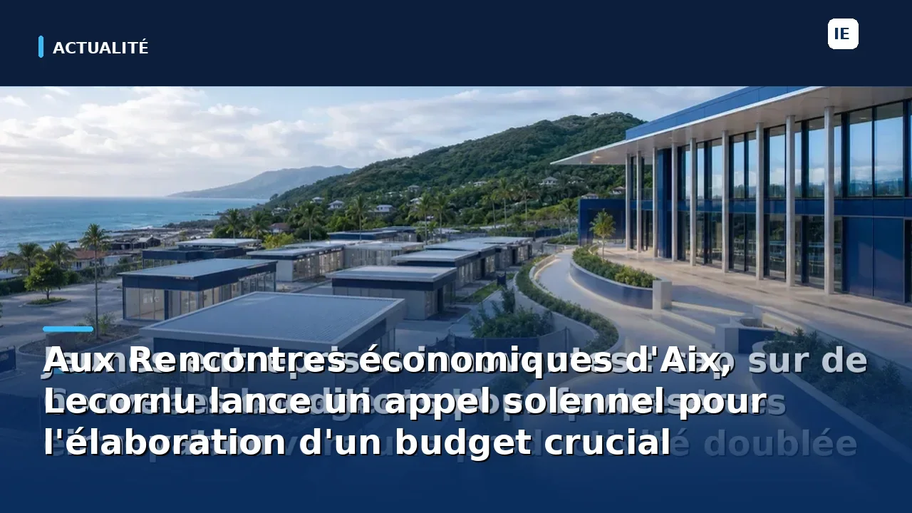Aux Rencontres économiques d'Aix, Lecornu lance un appel solennel pour l'élaboration d'un budget crucial