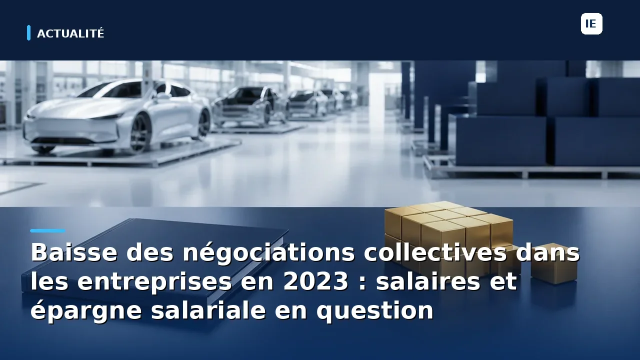 Baisse des négociations collectives dans les entreprises en 2023 : salaires et épargne salariale en question