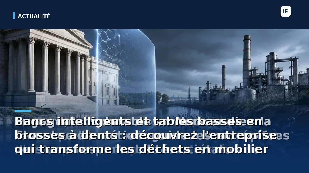 Bancs intelligents et tables basses en brosses à dents : découvrez l'entreprise qui transforme les déchets en…