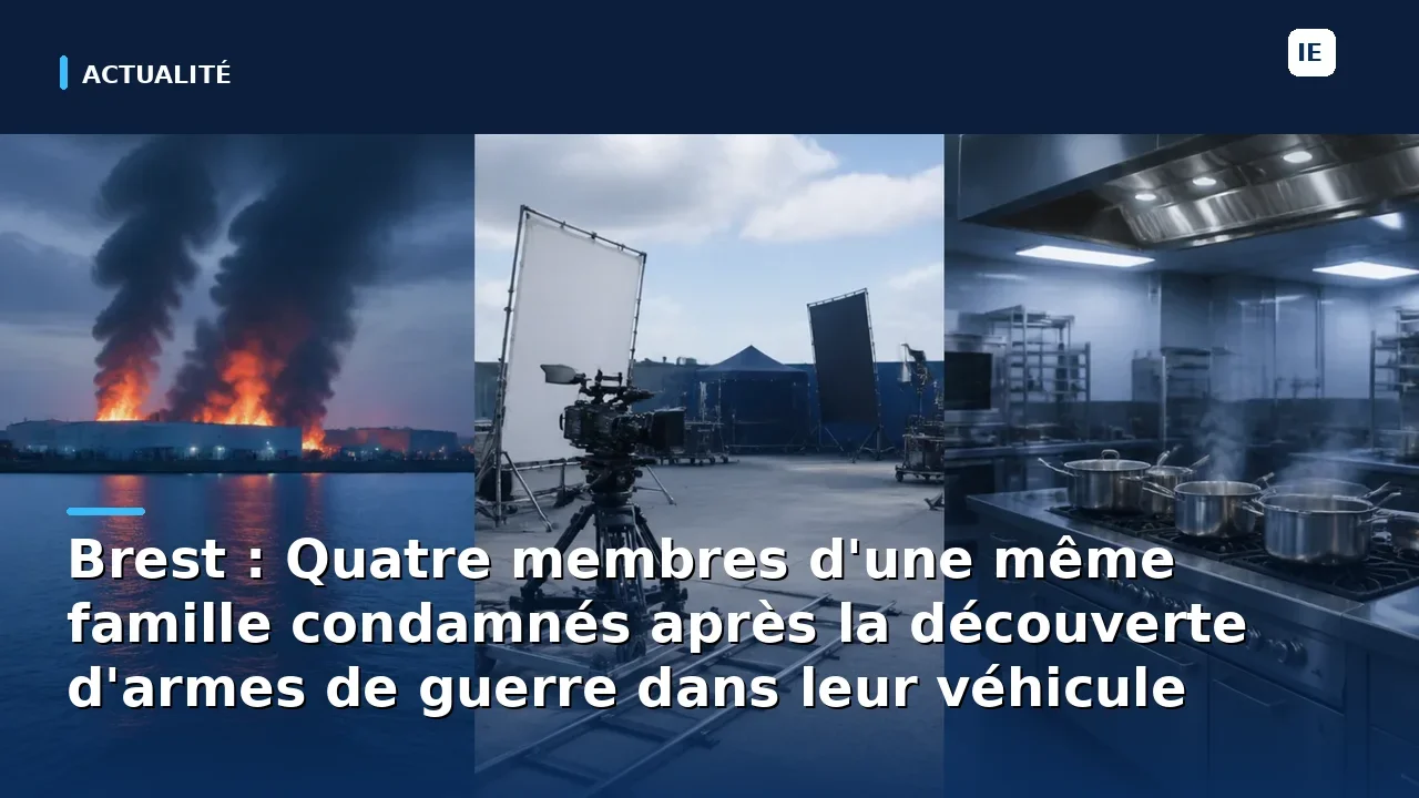 Brest : Quatre membres d'une même famille condamnés après la découverte d'armes de guerre dans leur véhicule