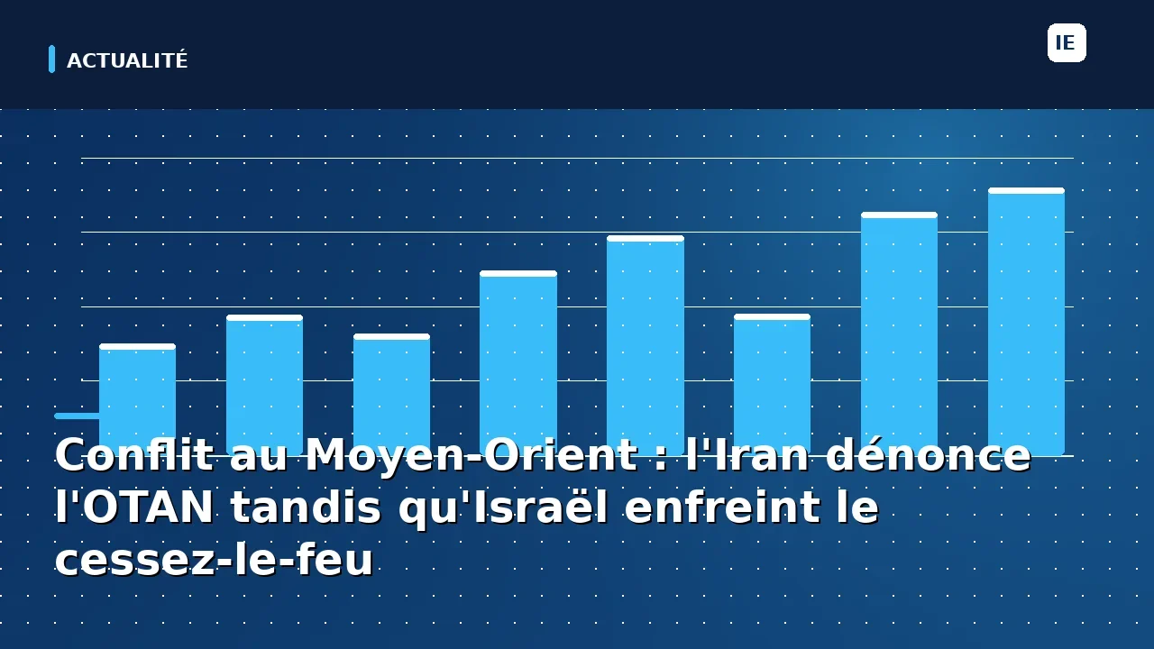 Conflit au Moyen-Orient : l'Iran dénonce l'OTAN tandis qu'Israël enfreint le cessez-le-feu