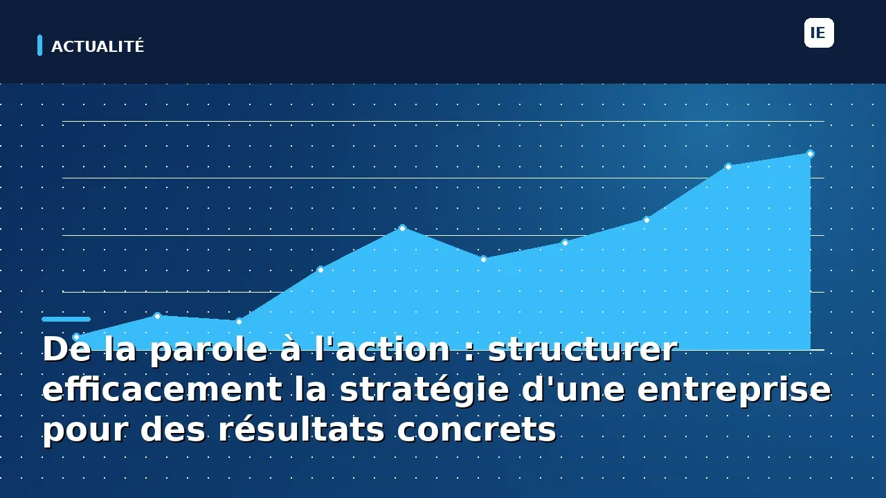 De la parole à l'action : structurer efficacement la stratégie d'une entreprise pour des résultats concrets