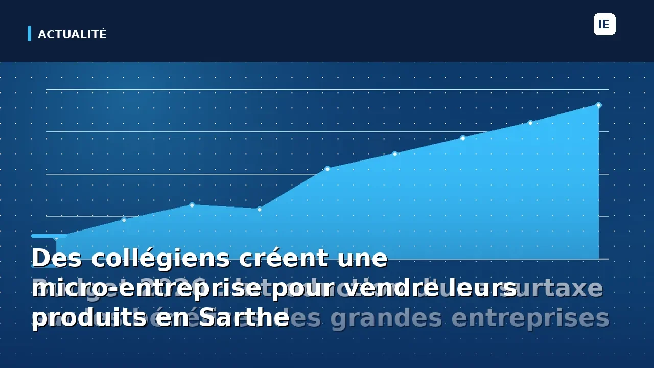 Des collégiens créent une micro-entreprise pour vendre leurs produits en Sarthe