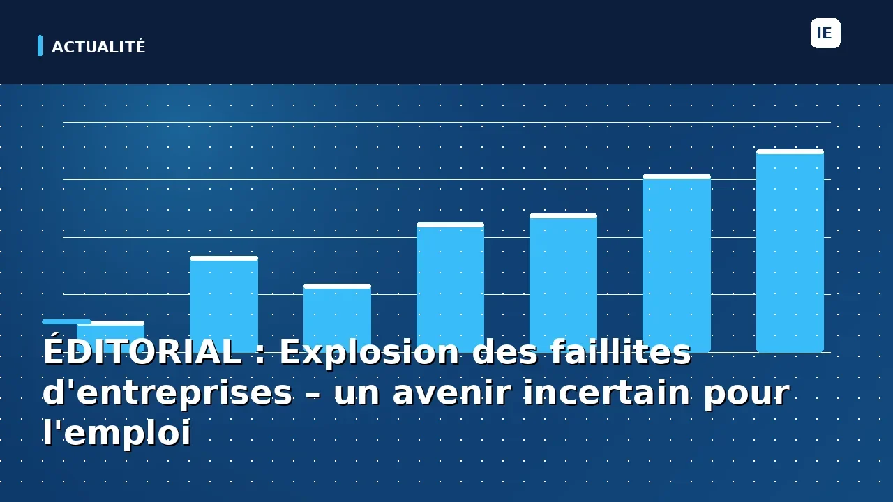 ÉDITORIAL : Explosion des faillites d'entreprises – un avenir incertain pour l'emploi