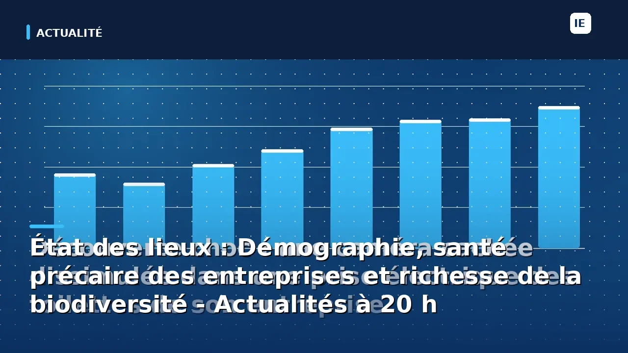 État des lieux : Démographie, santé précaire des entreprises et richesse de la biodiversité - Actualités à 20 h