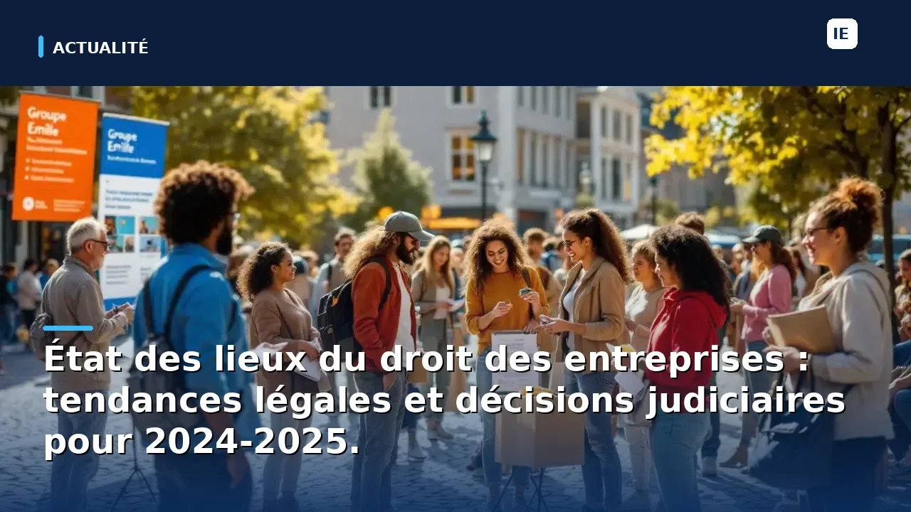 découvrez les tendances légales et les décisions judiciaires marquantes qui façonneront le droit des entreprises pour 2024-2025. ce panorama exhaustif vous fournit une analyse approfondie des évolutions juridiques essentielles à suivre pour anticiper les enjeux futurs du monde entrepreneurial.