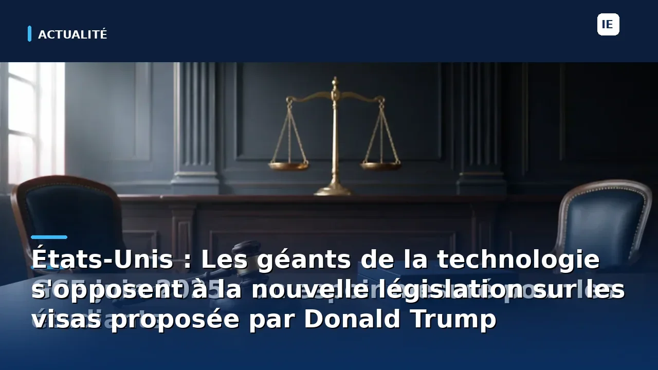découvrez comment les grandes entreprises technologiques américaines réagissent à la nouvelle proposition de loi sur les visas de donald trump. analyse des implications pour l'industrie et les travailleurs étrangers.