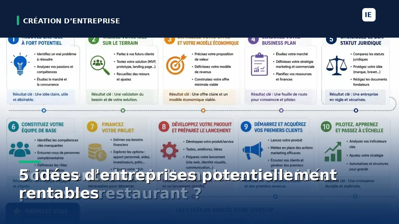 idees d entreprise potentiellement rentable