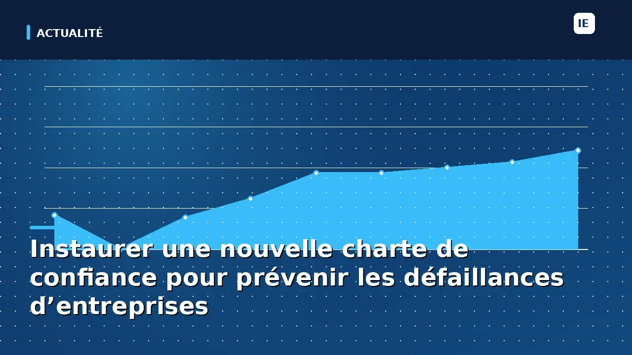 Instaurer une nouvelle charte de confiance pour prévenir les défaillances d’entreprises