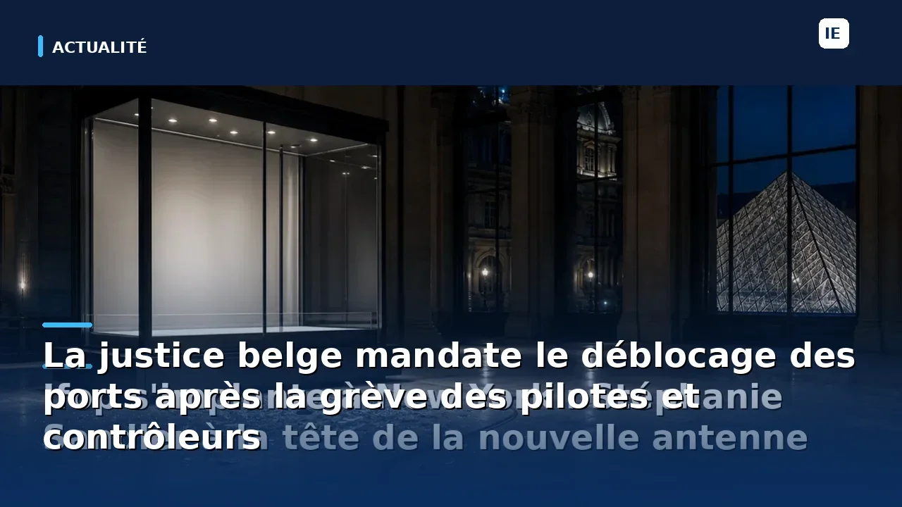 La justice belge mandate le déblocage des ports après la grève des pilotes et contrôleurs