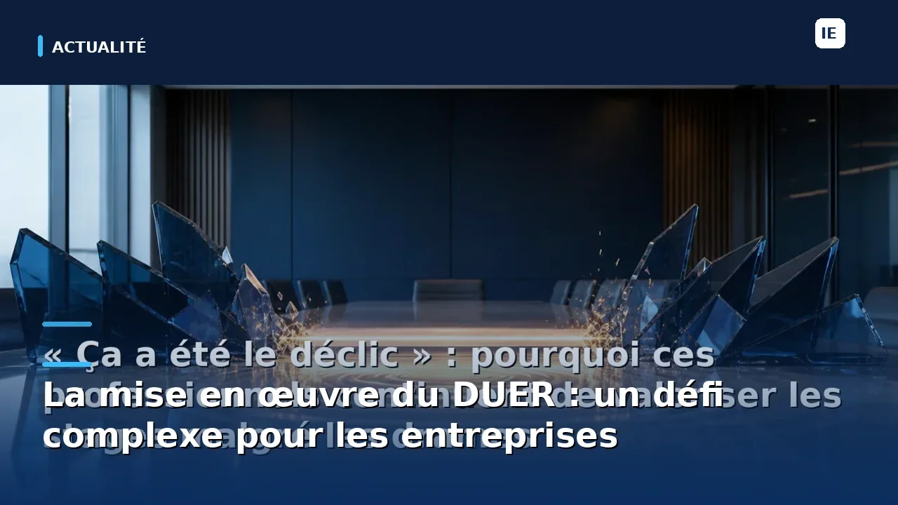 découvrez comment la mise en œuvre du document unique d'évaluation des risques (duer) représente un défi complexe pour les entreprises. explorez les enjeux, les obligations légales et les bonnes pratiques pour garantir la sécurité et le bien-être au travail.