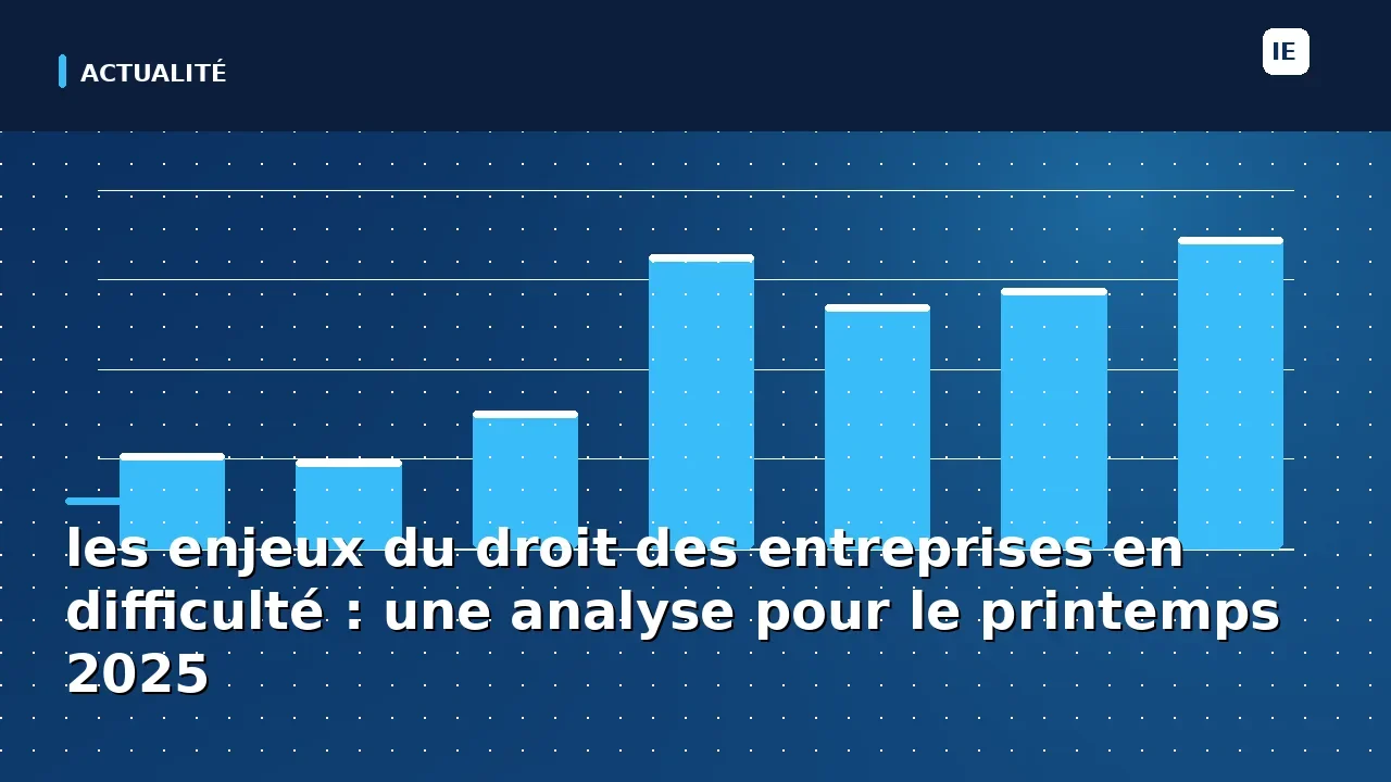 découvrez les enjeux cruciaux du droit des entreprises en difficulté dans notre analyse approfondie pour le printemps 2025. plongez dans les défis légaux et économiques auxquels les entreprises font face, et explorez les solutions potentielles pour naviguer dans cette période complexe.