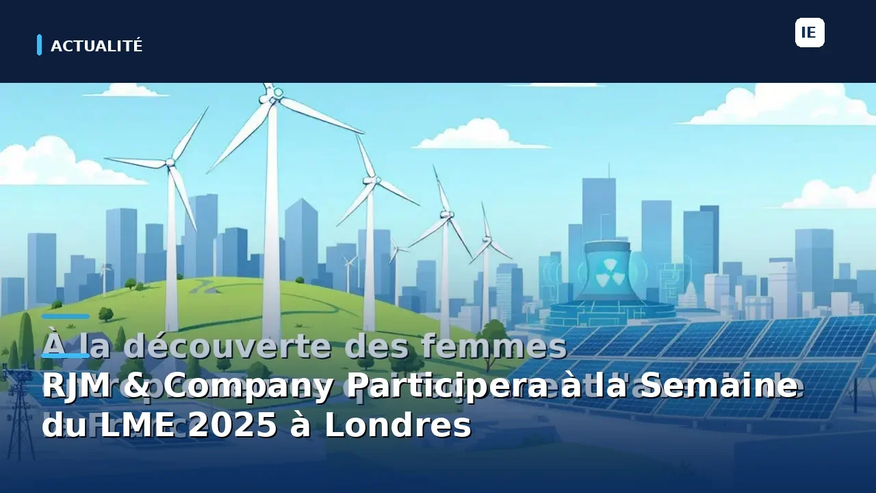 rjm & company annonce sa participation à la semaine du lme 2025 à londres, un événement incontournable pour les professionnels des métaux. découvrez les activités et interventions prévues lors de cette édition.