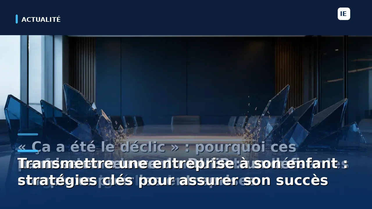 découvrez les meilleures stratégies pour réussir la transmission de votre entreprise à votre enfant. conseils pratiques, étapes clés et solutions pour assurer la continuité et le succès de votre héritage entrepreneurial.