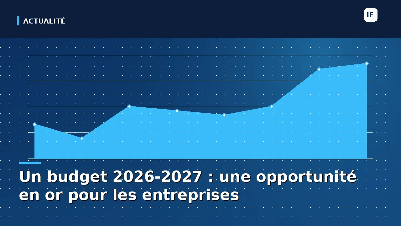 Un budget 2026-2027 : une opportunité en or pour les entreprises