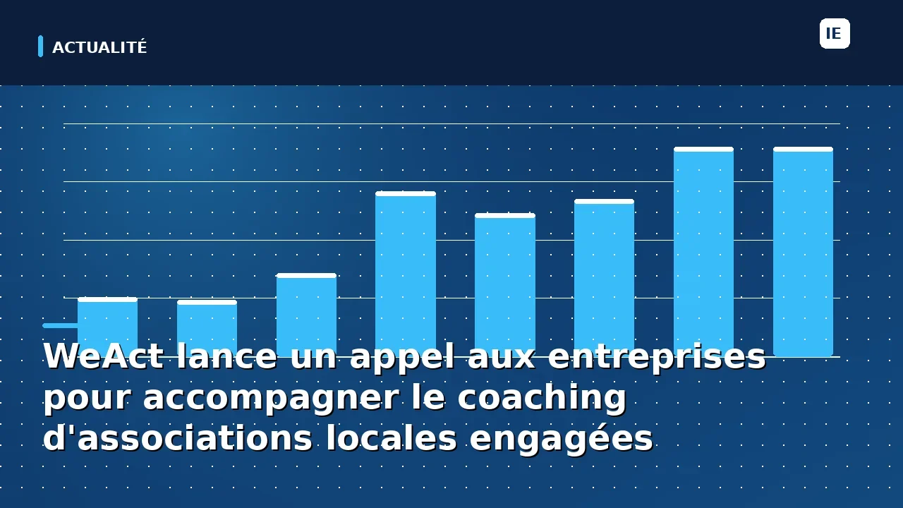 WeAct lance un appel aux entreprises pour accompagner le coaching d'associations locales engagées