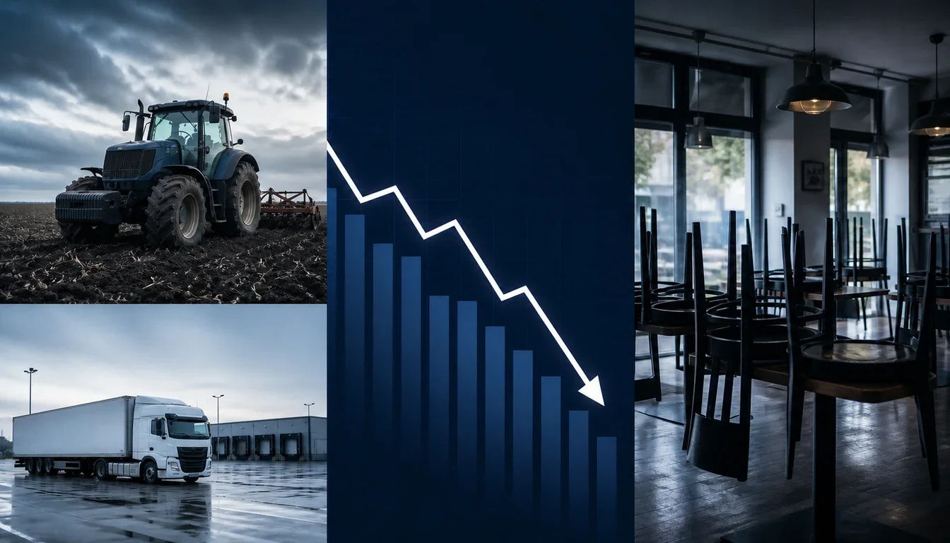 Défaillances d’entreprises : agriculture, transports et restauration en crise, un phénomène en pleine expansion
