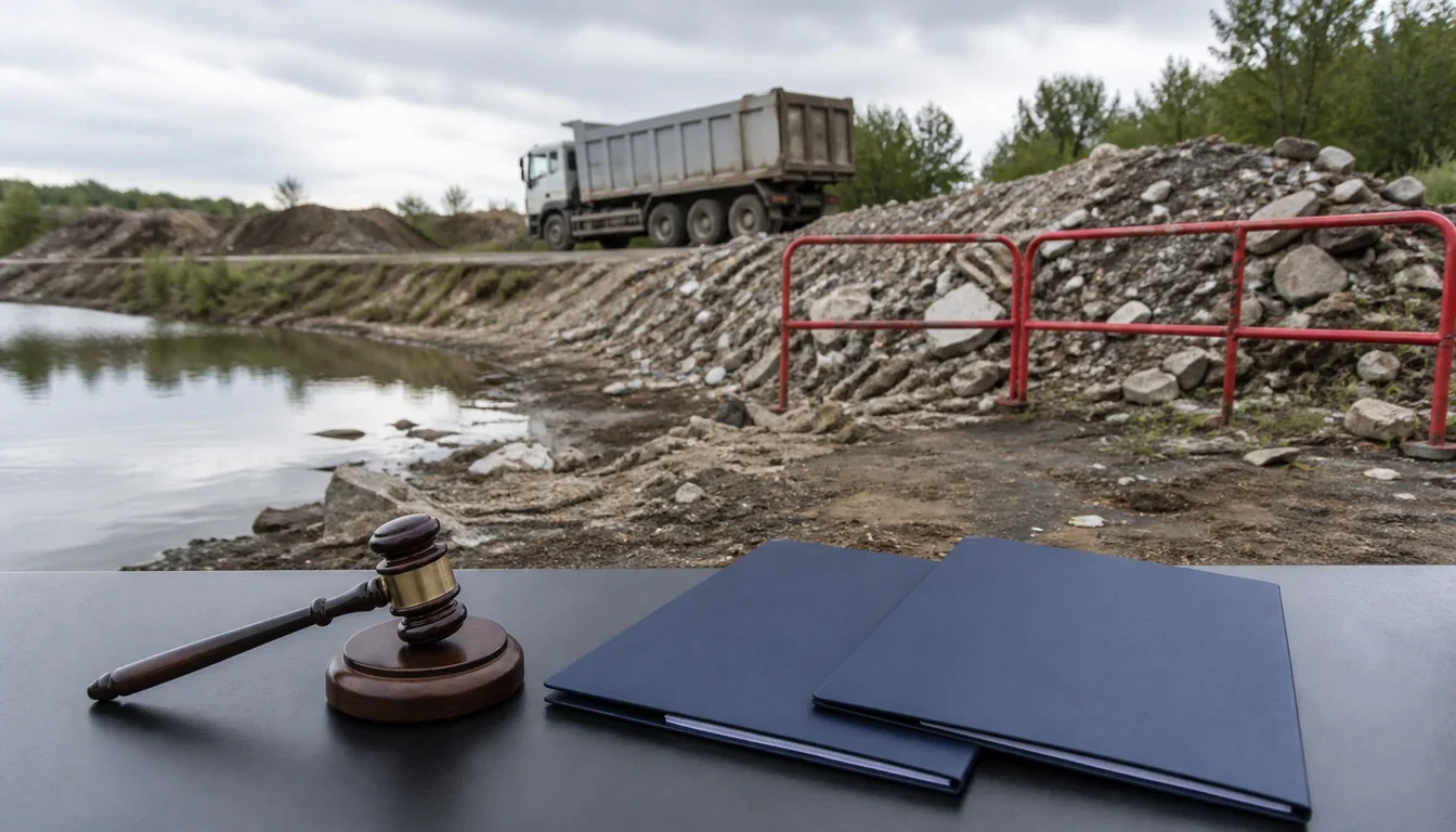 Déversement illégal de gravats dans un plan d’eau : deux entreprises sommées de cesser, sanction de 45 000 euros…