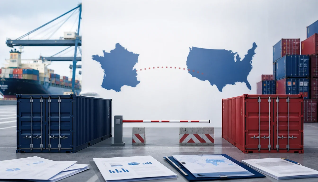 découvrez comment près de 2.000 entreprises françaises sont menacées par des droits de douanes additionnels sur le marché américain. analyse des impacts économiques et des stratégies d'adaptation face à cette situation critique.