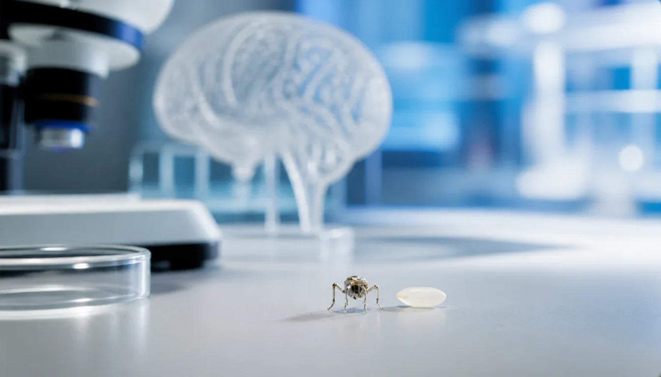 Un robot français minuscule, plus petit qu'un grain de riz, prêt à explorer les mystères de votre cerveau