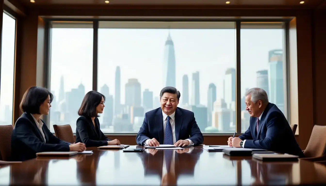 xi jinping, le président chinois, rencontre les dirigeants des grandes entreprises du pays pour discuter de l'avenir économique et des stratégies de développement, renforçant ainsi les liens entre le gouvernement et le secteur privé.