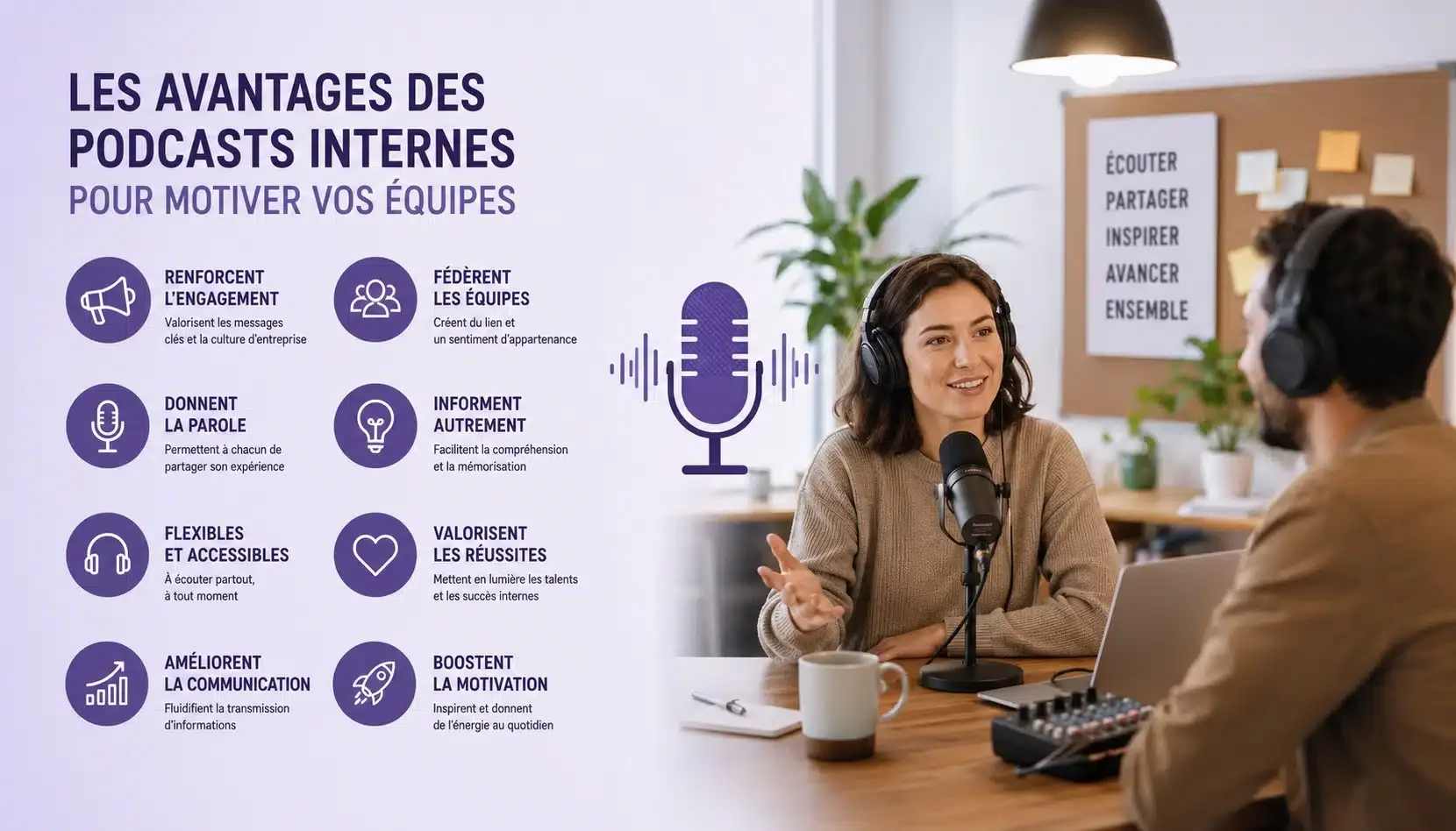 Les avantages des podcasts internes pour motiver vos équipes